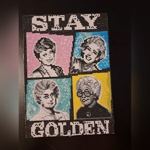 Finished stay golden diamond painting